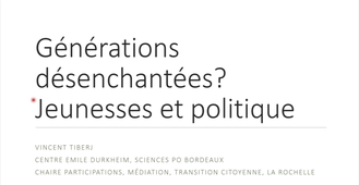 Générations désenchantées, jeunesses et politique