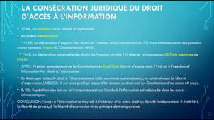 Les enjeux juridiques de l'accès à l'information sur l'Internet
