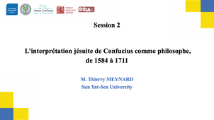 Session 2 : M. Thierry MEYNARD, Sun Yat-Sen University
