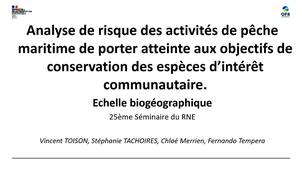 Risques liés aux captures accidentelles de porter atteinte   à la conservation des cétacés.