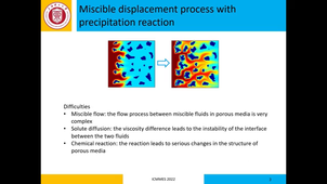 A lattice Boltzmann study of miscible displacement process with precipitation reaction in porous media