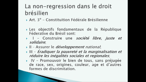 La prise en compte du principe de non régression dans le droit brésilien