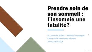 La santé en questions : Sommeil et santé