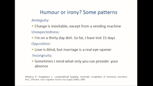 Spotting irony and sarcasm in Twitter