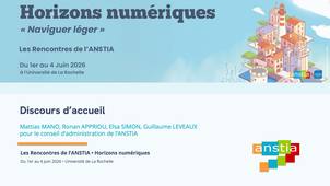 Ouverture des Rencontres de l'ANSTIA 2026