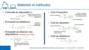 Analyse du coût de cycle de vie d'une structure en détérioration pour un plan d'inspection/réparation optimal