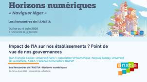 Table ronde : Impact de l'IA sur nos établissements ? Point de vue de nos gouvernances