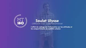Ma Thèse en 180 secondes - Soulat Ulysse