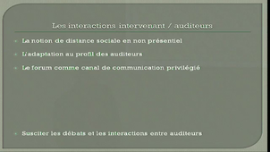 Animer un module de formation à distance : retour d'expérience
