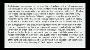 Anthropology Among the Disciplines in Tourism research: Definitions, Methods, Results