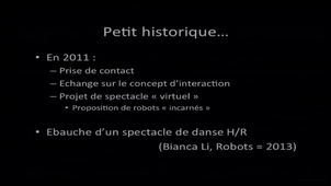 Robot et danse : une collaboration arts-sciences