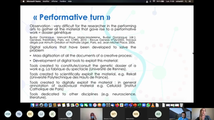 L’Ecole du Spectateur : computerizing research in Per-forming Arts