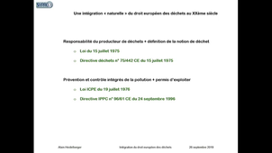 La mise en œuvre nationale du droit européen des déchets