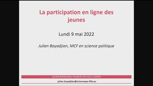 La participation en ligne des jeunes