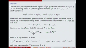 Calculation of Elements of Spin Groups Using Generalized Pauli's Theorem