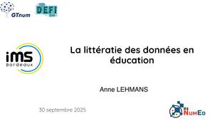 Conférence : Littératie des données en éducation