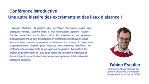 Conférence introductive : Une autre histoire des excréments et des lieux d’aisance !