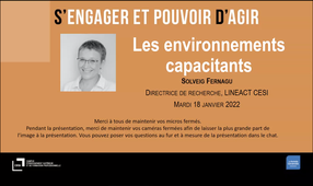 Conférence d’ouverture : Les environnements capacitants