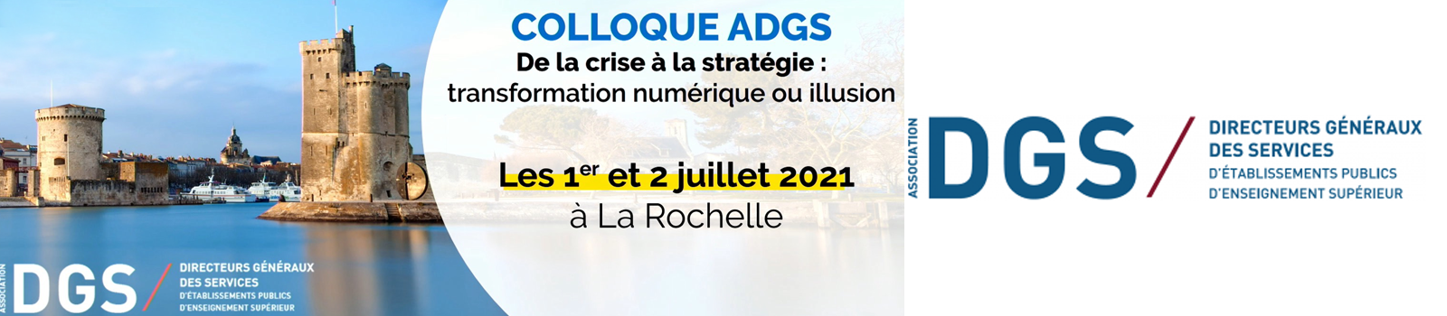 Colloque Annuel des DGS 1er & 2 juillet 2021 - La Rochelle