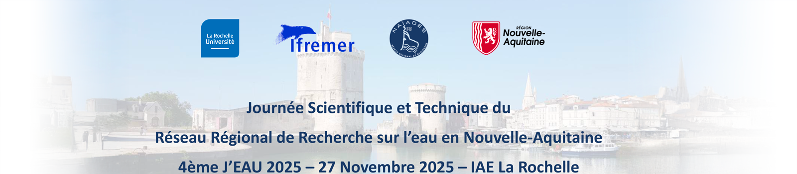 Bannière Journée Scientifique et Technique du Réseau Régional de Recherche sur l’eau en Nouvelle-Aquitaine